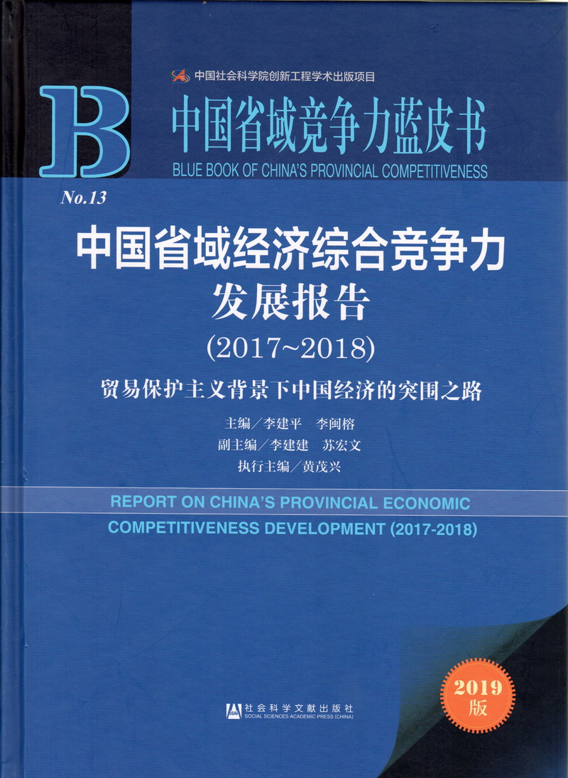 大鸡沟操美女那个逼中国省域经济综合竞争力发展报告（2017-2018）